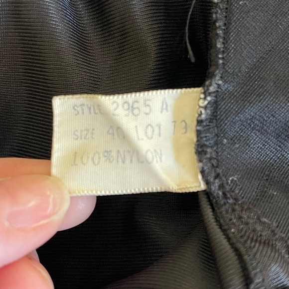 Vintage Wonder Maid Molded Magic Nylon Full Dress Lace Slip Black Size 40 - Picture 8 of 8